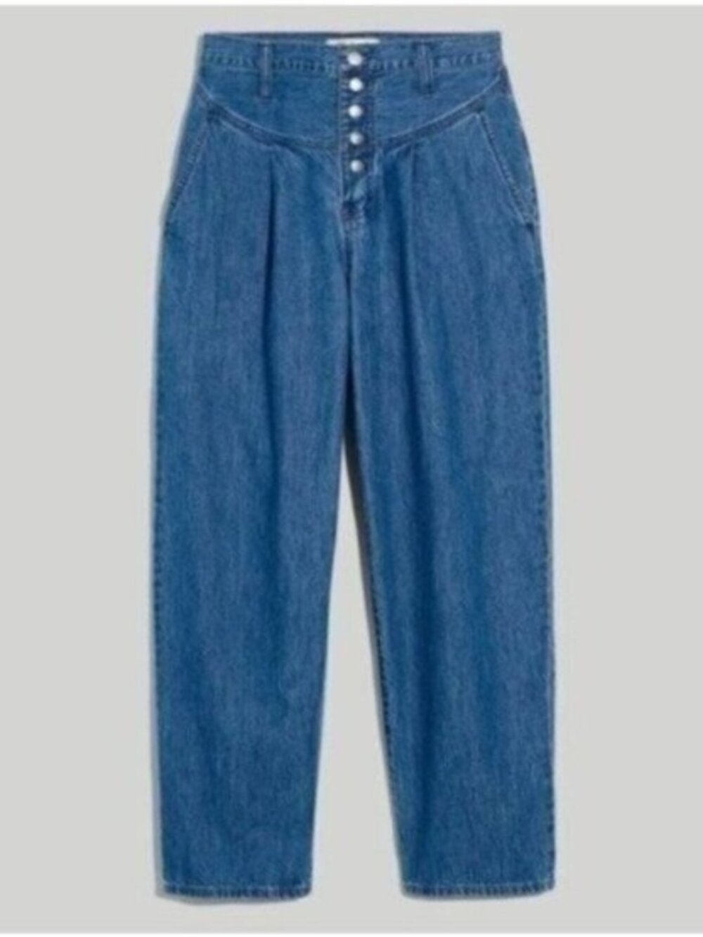 Madewell High Waist Vintage Jeans Button Fly Tapered Cotton Mod Yoke Waist